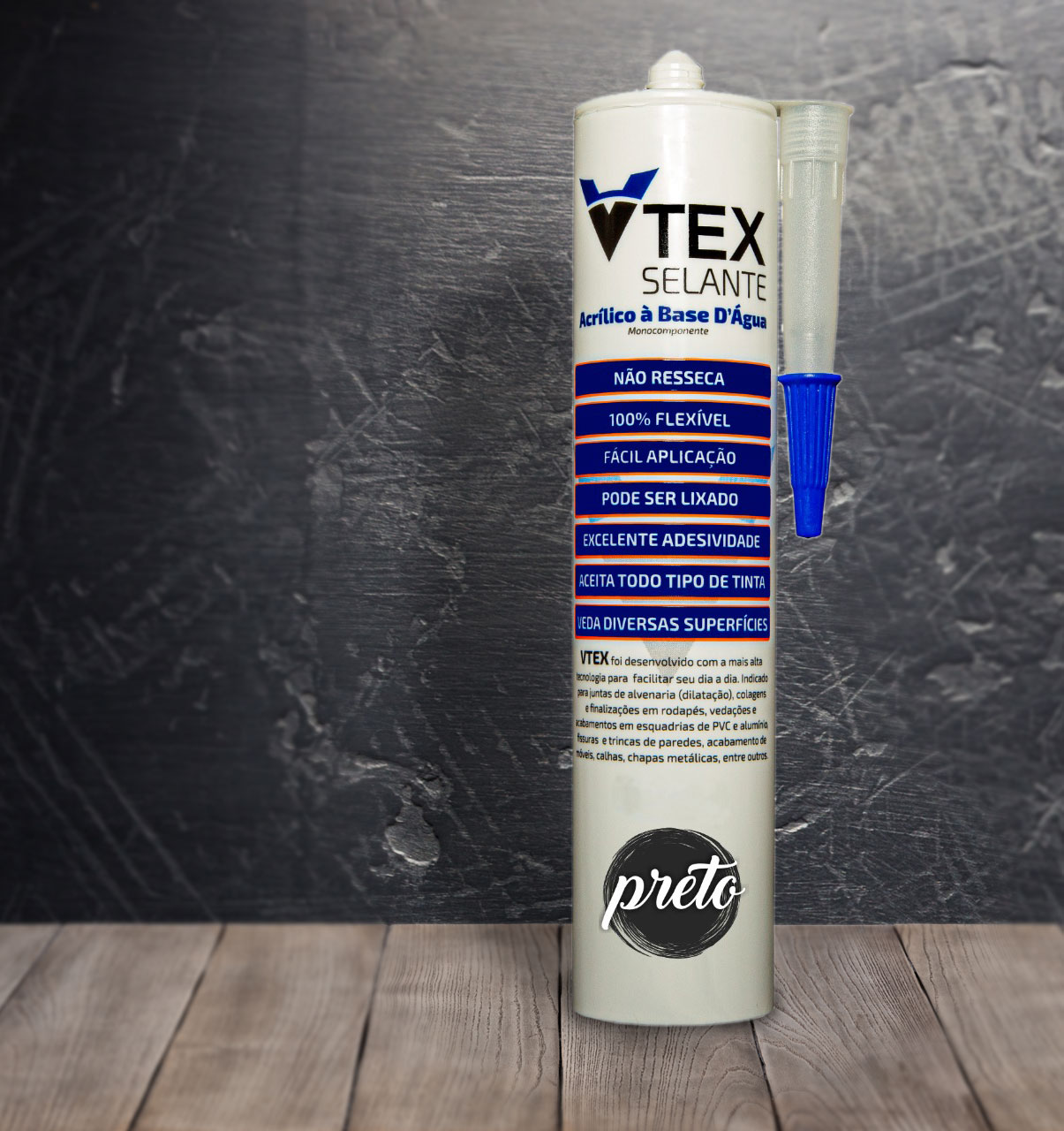 Rodapé em tons de cinza