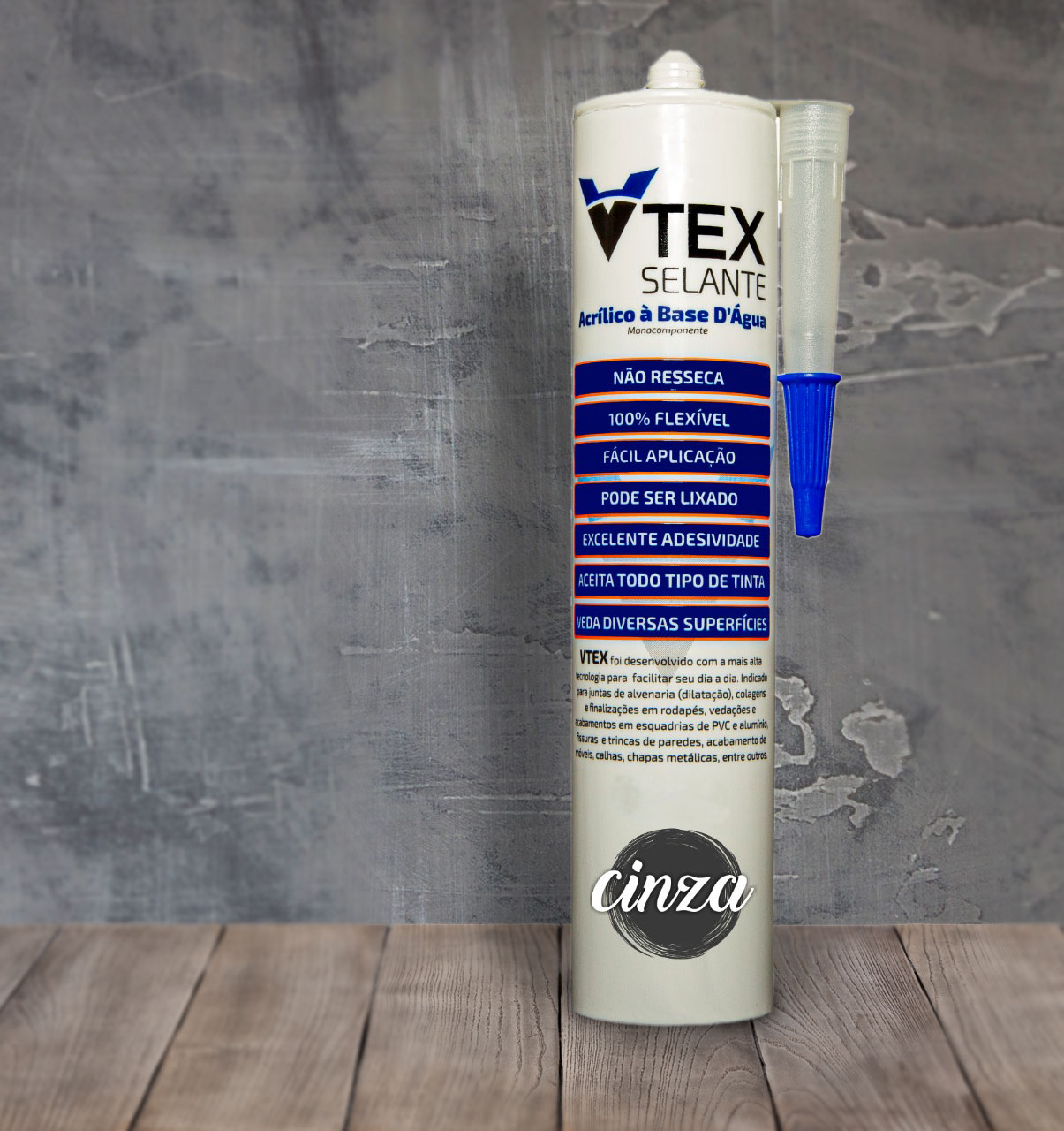 Rodapé em tons de cinza